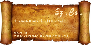 Szappanos Csinszka névjegykártya